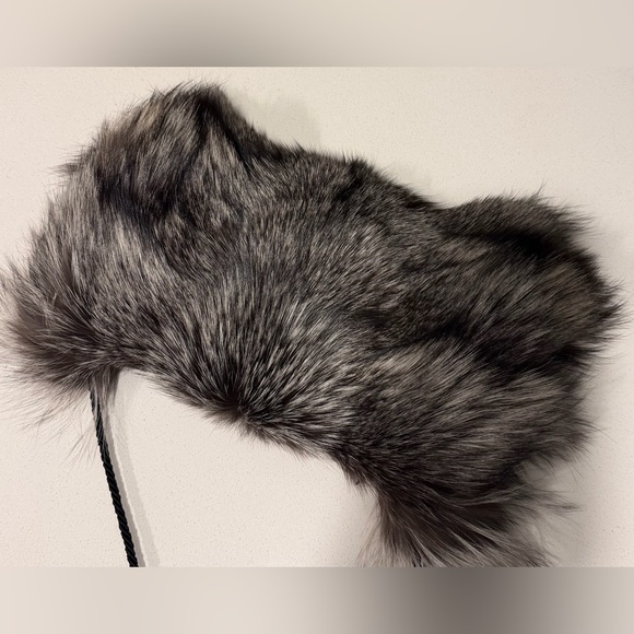 Chic Fur Gray Clutch / muffin/ crossbody bag